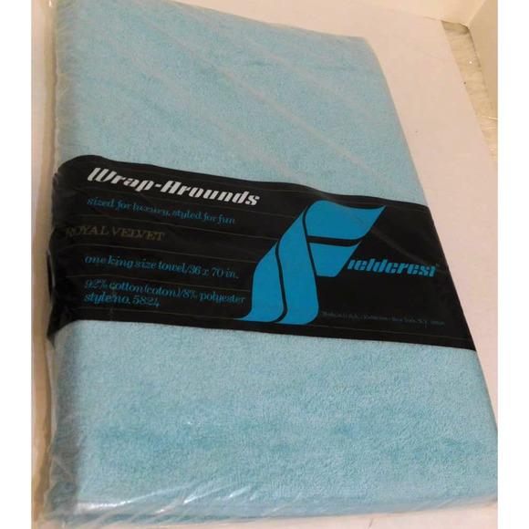 Fieldcrest Bath Vintage Fieldcrest Wraparounds Blue King Sized